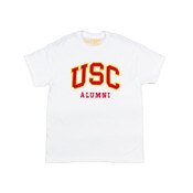 USC Trojans White Arch with Stroke over Alumni T-Shirt